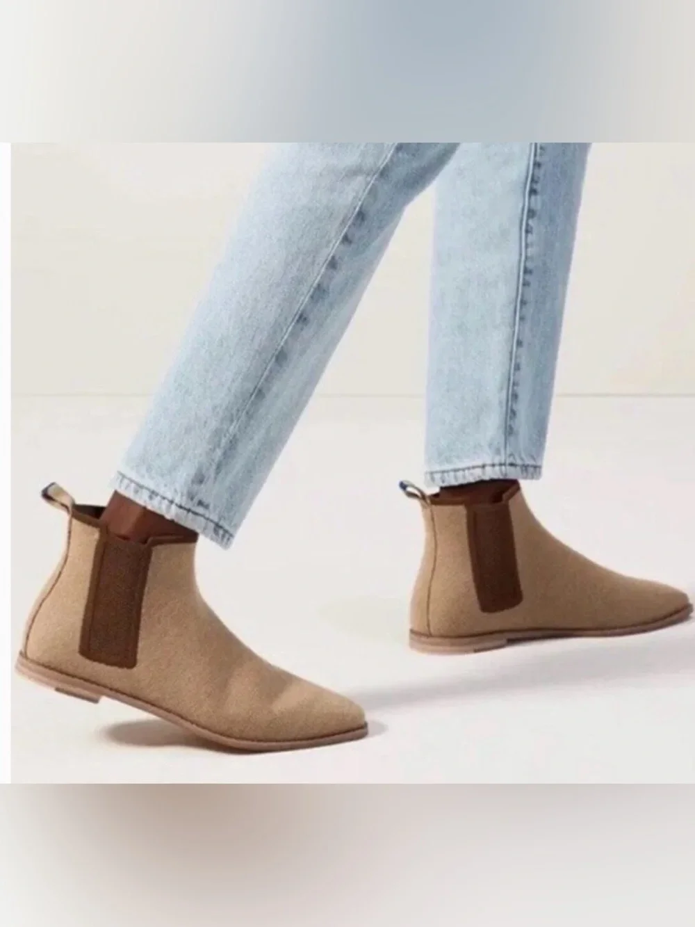 Rothy's The Merino Wool Chelsea Ankle Boot in Chesnut Soft Knit Size 9.5